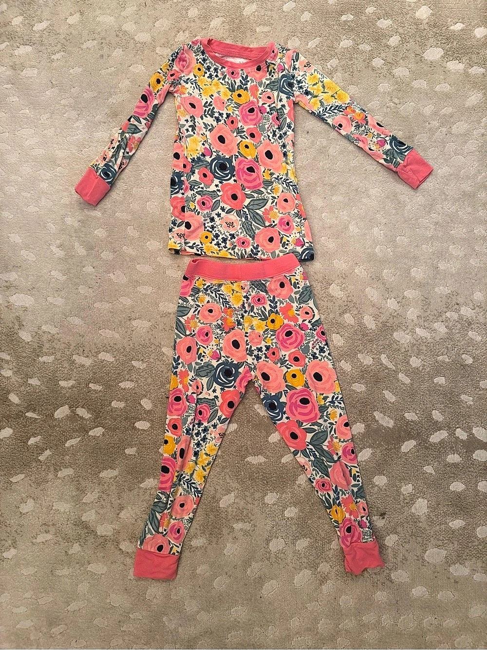 Little Sleepies Floral Pajama Set 18-24 Months